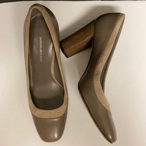 BANANA REPUBLIC Heeled Leather Suede Shoes Sz 7